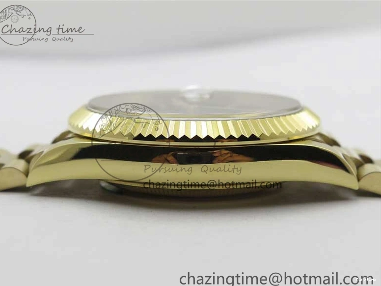 MiroTime 0220 Day-Date 40mm 228239 BP New Dial Version 904 YG Silver Roman Markers Dial on SS President Bracelet A Popular 2806